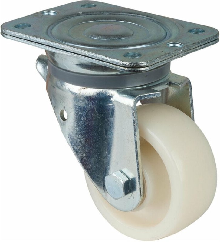 Thumbnail - BS Rollen Lenkrolle N100.B10, mit Platte, Durchmesser 100, B 45mm 500kg, Kunststoff