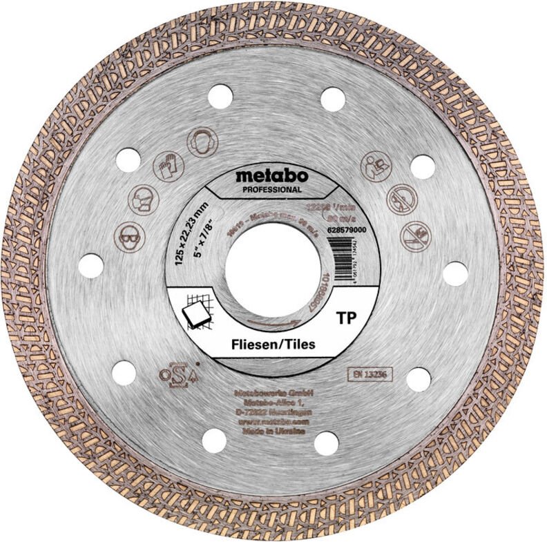 Metabo - Diamanttrennscheibe 125x22,23mm, tp, Fliesen professional (628579000)