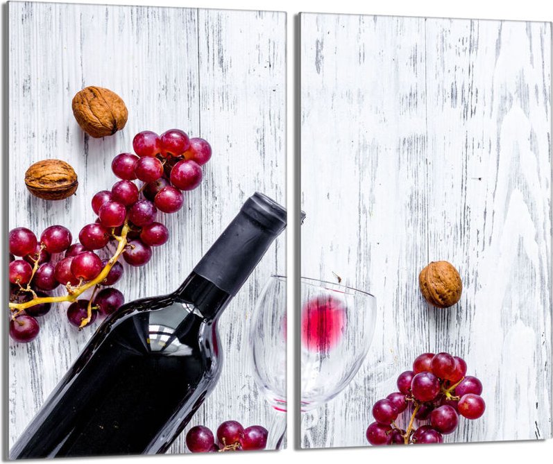 Glas-Herdplattenschutz 2x30x52 Traube