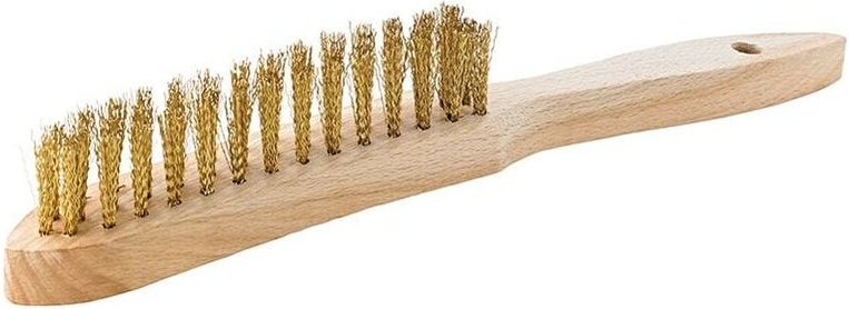 Handdrahtbürste Messing gewellt 2-reihig mm Format