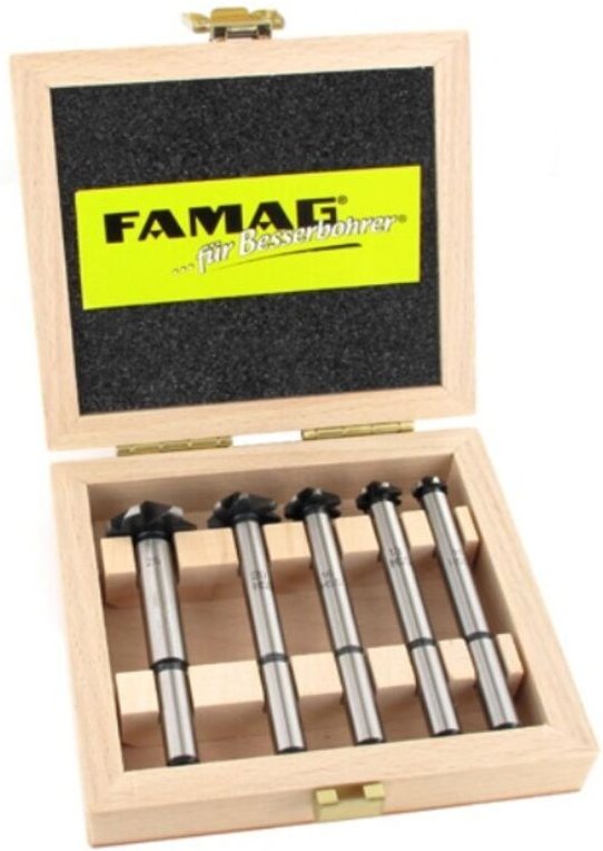Famag - Krauskopf-Satz 5-tlg Versenker im Holzkasten 10 13 16 20 25 mm 1775.505.00