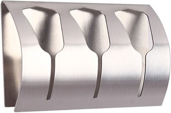 Alovez - Selbstklebender Handtuchhalter, 3 Edelstahlhaken, Tragkraft 3 kg