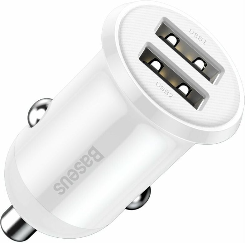 Baseus Grain Pro Autoladegerät 2x USB 4,8 A weiß (CCALLP-02)