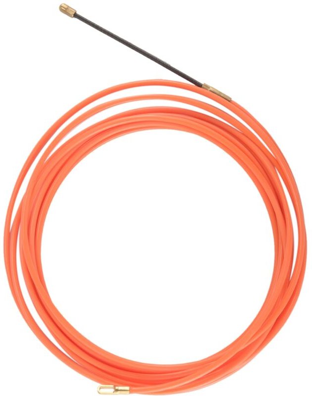 Tlily - 4Mm 5 Meter Orange Fuehrungs Vorrichtung Nylon Elektrische Kabel Push Pullers Kanal Schlange Rodder Fisch Band D...