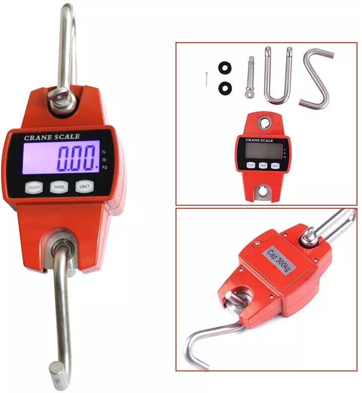 Profi Industriewaage lcd Kranwaage Lastenwaage 300kg 100g Waage Digital Hängewaage Wildwaage Zugwaage lcd Display