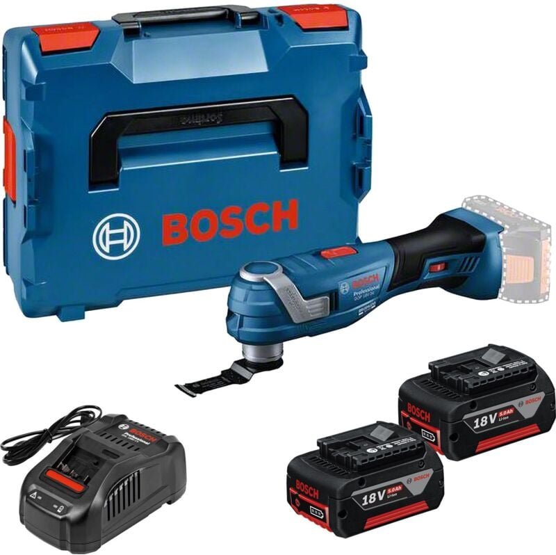 Bosch - Akku-Multi-Cutter gop 18V-34 / 2x 5,0 Ah Akku + Ladegerät in L-Boxx 136