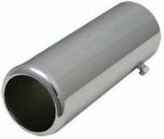 Auspuffblende universal Rund - Carbon-Stahl - Anschluss 53-57mm