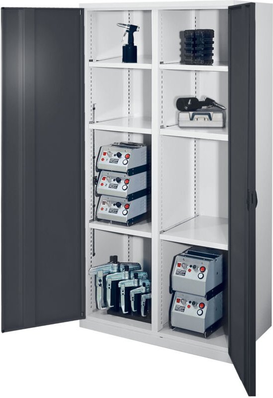 Kappes Schwerlastschränke mit Mitteltrennwand 1950x1000x600mm Vollblechtüren Modell 51 anthrazitgrau