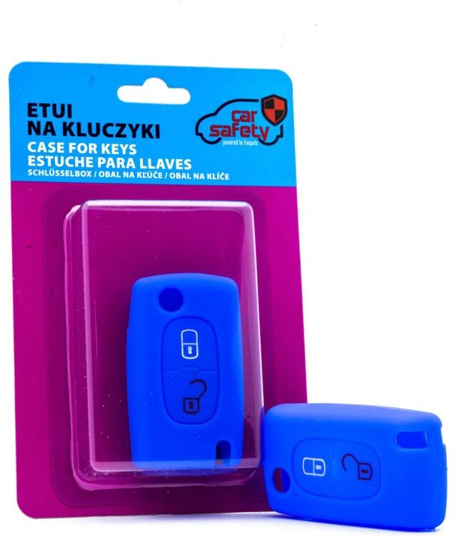 Silikonhülle Schlüsselhülle BLAU für Citroen Peugeot