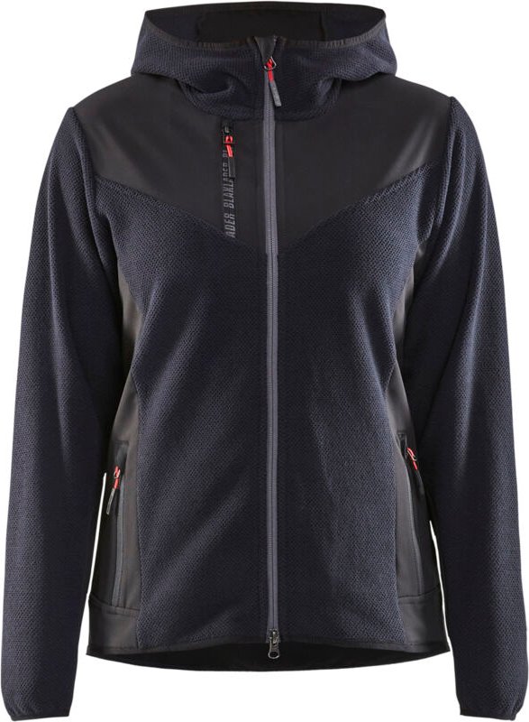 Arbeitsjacke aus Strick für Damen 5941 - Dunkelblau/Schwarz XL