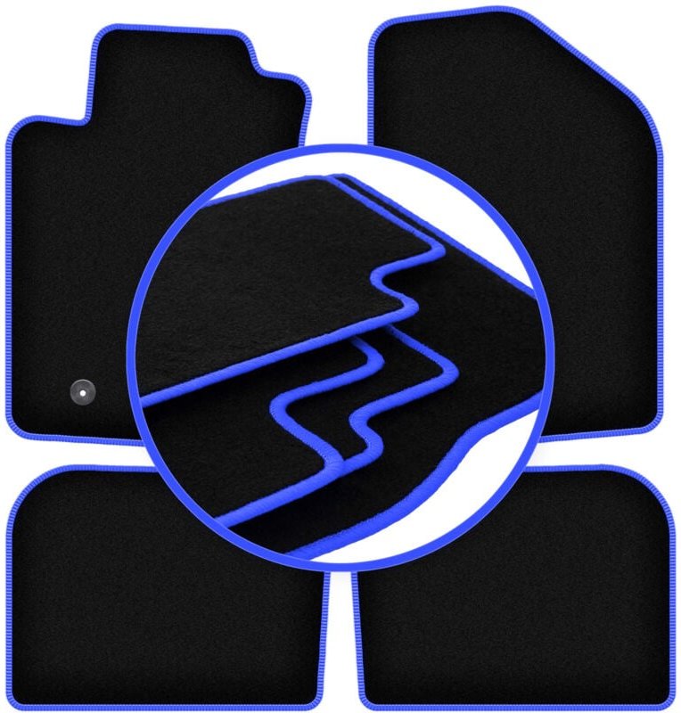 CARLUX-BLUE Autofußmatten für: Toyota Avensis II T25 Kombi, Liftback, Limousine (2003-2009)