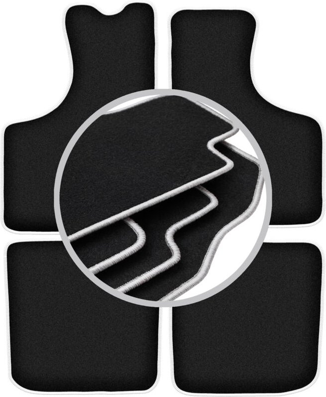 CARLUX-SILVER Autofußmatten für: Skoda 105 / 120 / 130 Limousine (1976-1990)