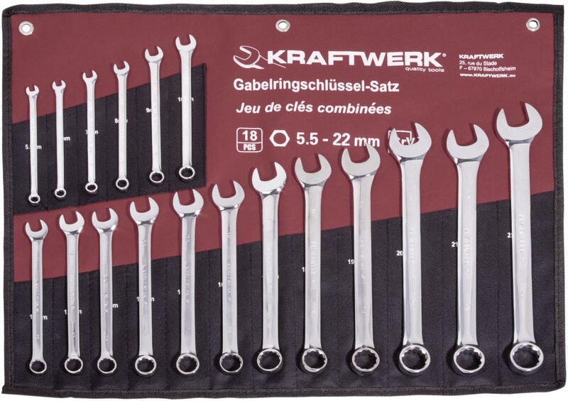 18-t. Gabelringschl.satz 5-22mm Rollt.