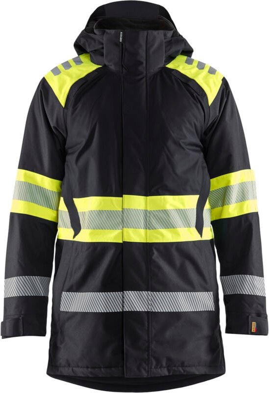 Arbeitsparka Winter Hochsichtbarkeit Klasse 1 4485 - Schwarz/Gelb XXL