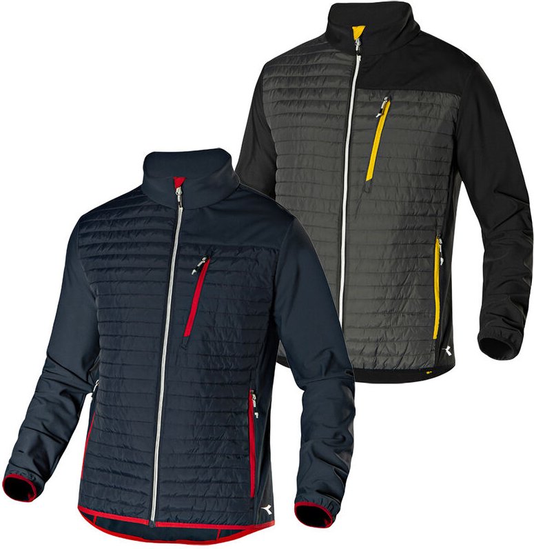 Diadora - Utility Hybrid Sweat-Jacket Color Block Arbeitsjacke - xl - Blau