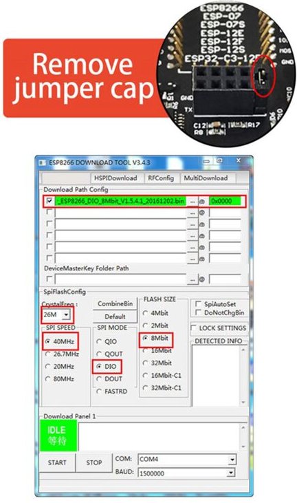 Tlily - ESP8266 Test Rack Programmierer UnterstüTzung ESP-01 01S 12 ESP32-C3-12F Tragbares Multifunktionsmodul