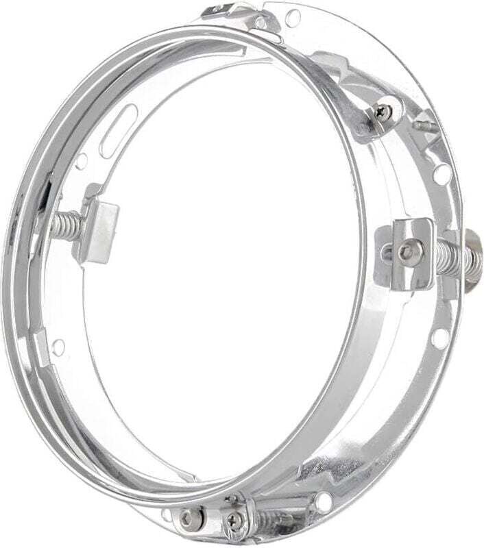 7" runder Montagering für Motorrad-/Street Glide-Scheinwerfer (7", Silber)