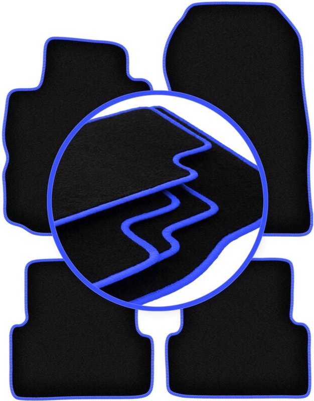 CARLUX-BLUE Autofußmatten für: Renault Modus Minivan (2004-2012)