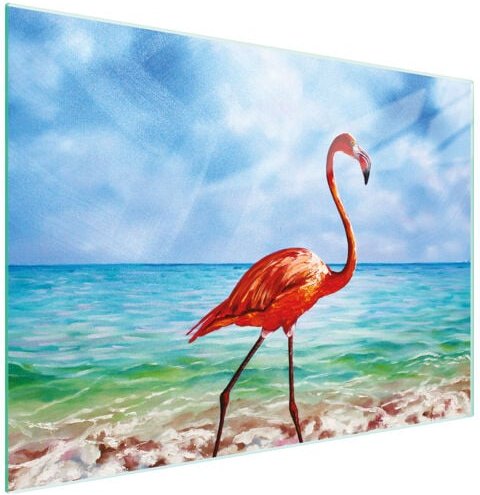 Glasschneidebrett 30x22 Flamingo