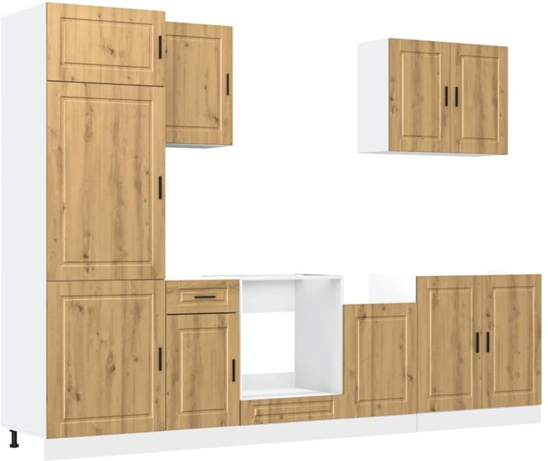 Vidaxl - 7-tlg. Küchenschrank-Set Kalmar Artisan-Eiche Holzwerkstoff