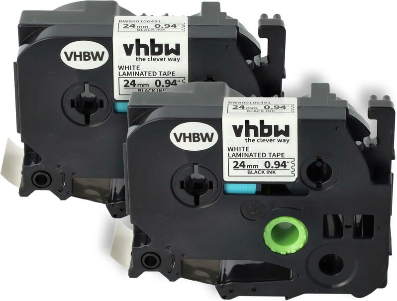 Vhbw - 2x Schriftband-Kassette kompatibel mit Brother P-Touch 9500 pc, 9200 pc, 9400, 9800 pcn, 9700 pc Etiketten-Drucke...