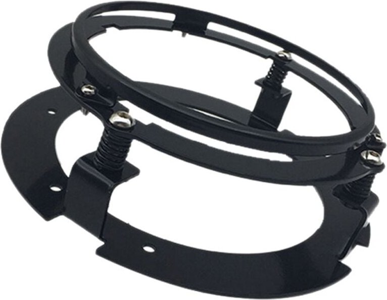Tlily - 5,75 Schwarz Auto Motorräder Scheinwerfer Runde Montagehalterung Geeignet für Touring Softail Scheinwerferadapte...
