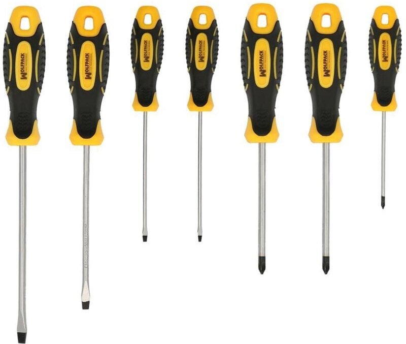 Juego Destornilladores 7 Piezas Mango Bimaterial