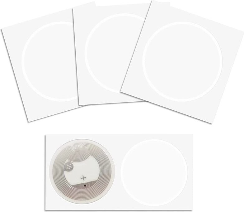 100 StüCk NFC Ntag216 Aufkleber Tags 216 Tag Karten 13,56 MHz 888 Bytes Speicher