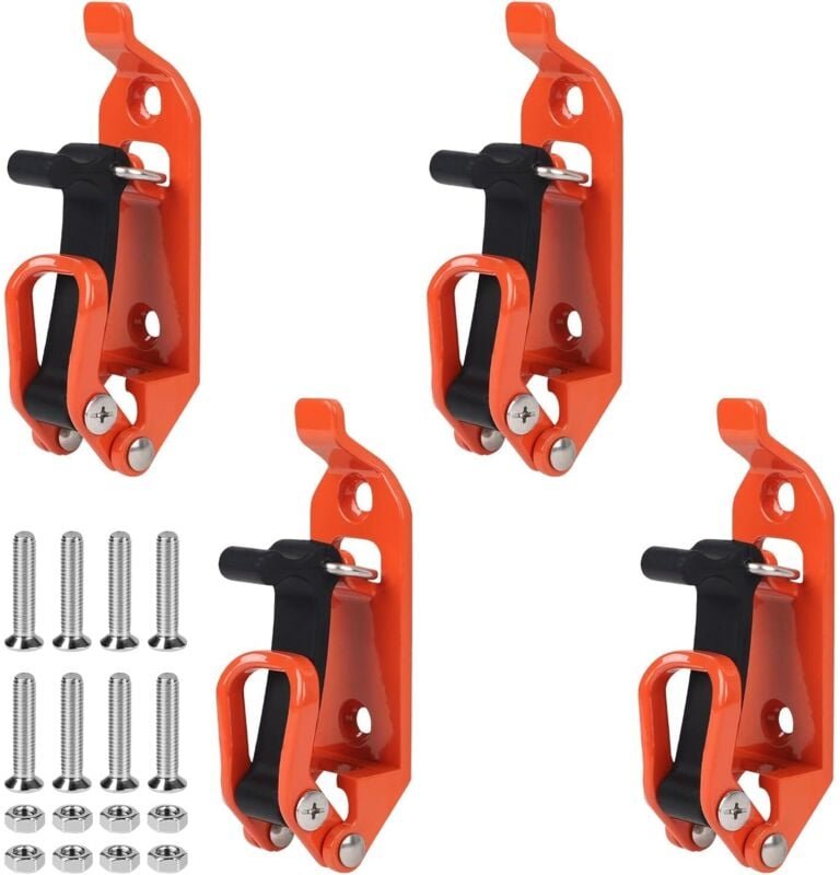 4 Stück verstellbare Lichtmontagehalterung, universelle Dachklemmen aus Metall und Gummi, Stangenrohrklemme, LED-Stangen...