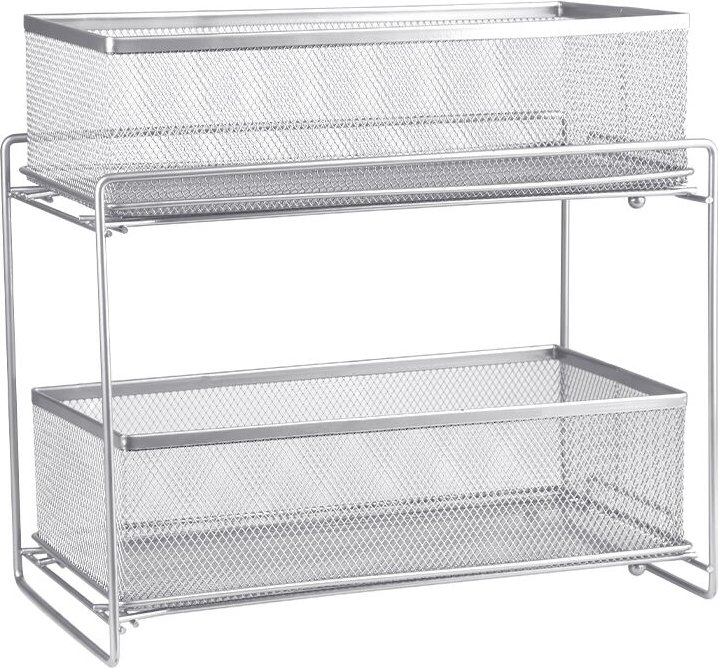 Zwei Schiebeschubladen 35×18×32,5cm Silber