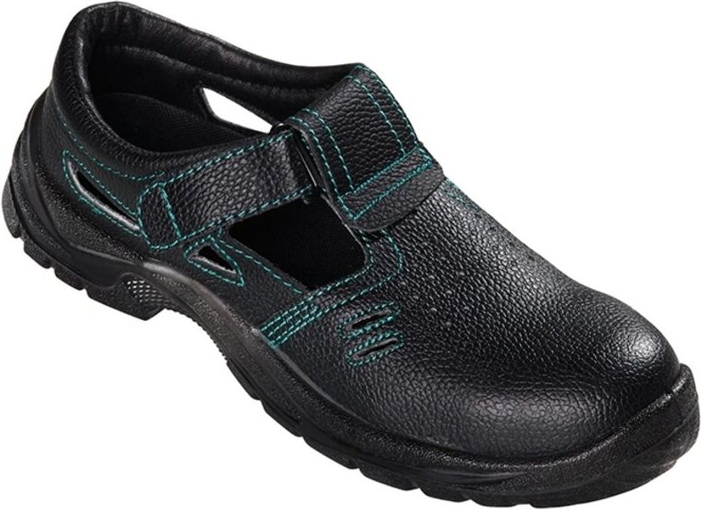 teXXor® S1-Sicherheitsklettsandalen GAP, Schwarz/Grün