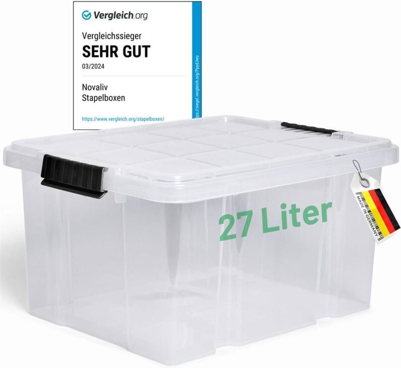 Aufbewahrungsbox 1x Aufbewahrungsbox, 1x Deckel - Novaliv
