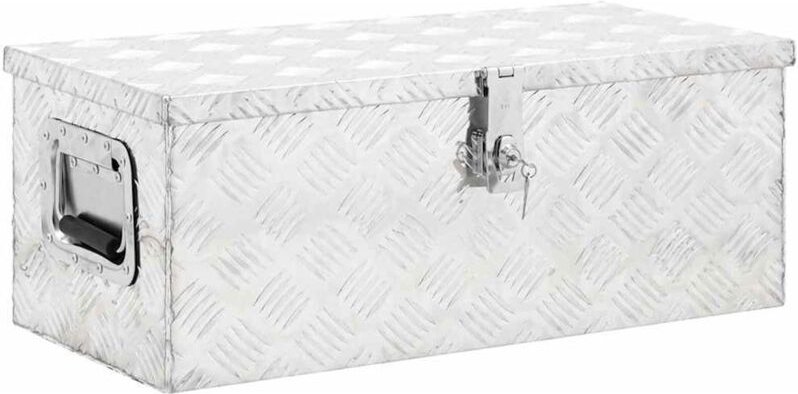 Aufbewahrungsbox Silbern 70x31x27 cm Aluminium - Vidaxl