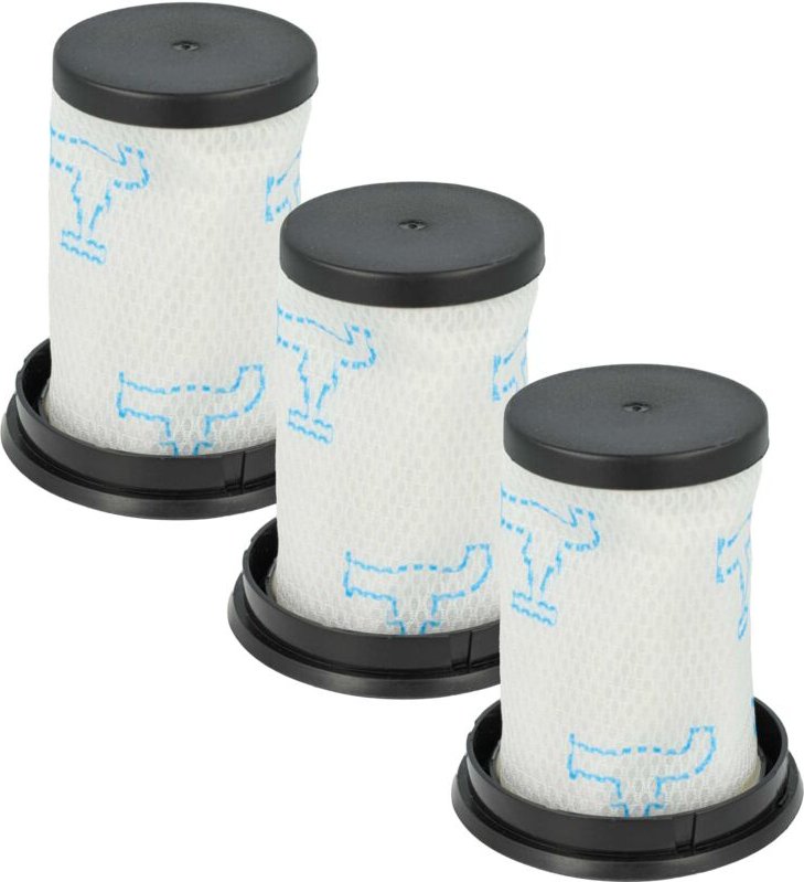 3x Trennfilter kompatibel mit Rowenta Air Force Flex RH9572, RH9574 Staubsauger - Ersatz-Filter, Abwaschbar Schwarz Blau...
