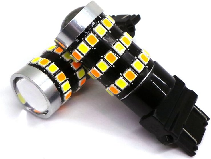 Stück LED Birne 3157 12V CANBUS weiß-orange, zweifarbig