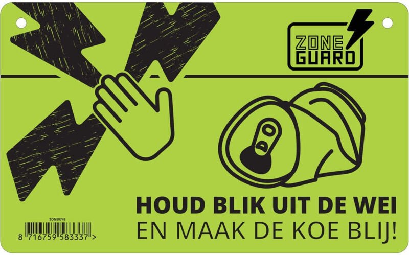 Zoneguard warnschild gefahr elektrozaun und kann verbieten