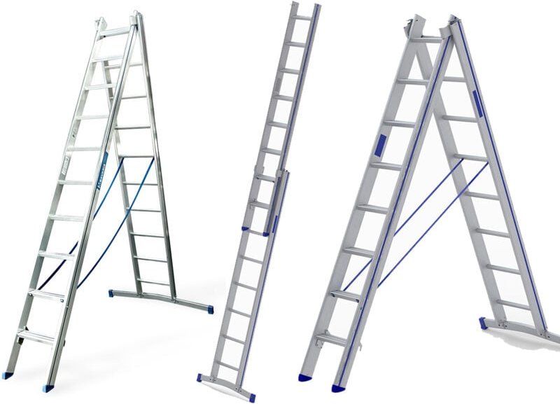 Mauderer Bavaria Hybrid Mehrzweckleiter 740 2x8 Sprossen/Stufen