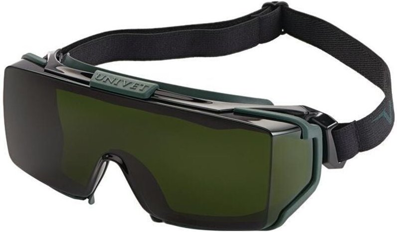 Schweißerbrille 5X2 Advanced ansi/isea Z87.1-2020 und iso 16321 Rahmen schwarz/grün, Scheibe grün Polycarbonat
