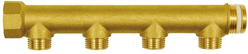 Verteilerrohr, 4 Abgänge, Eingang 2x1, Ausgang 4x1/2 ag, ms - Riegler