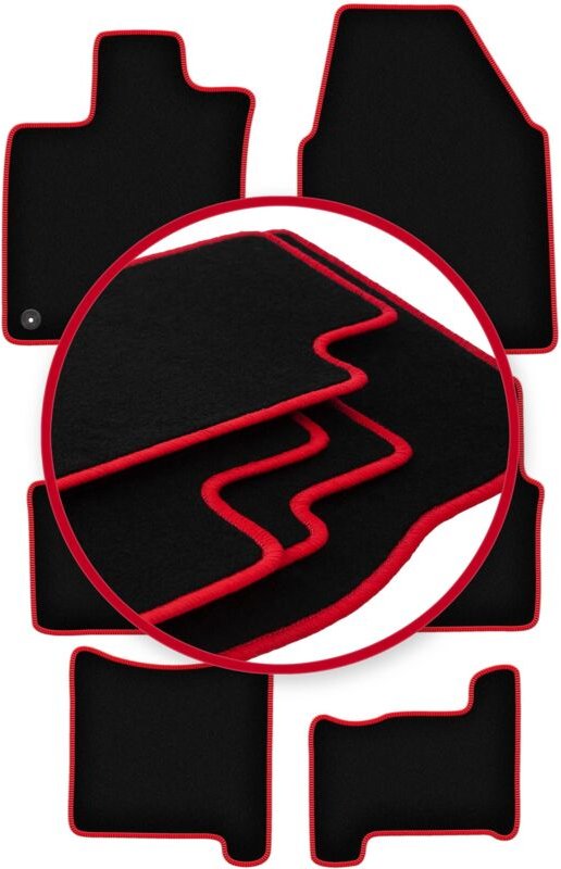 CARLUX-RED Autofußmatten für: Nissan Qashqai +2 Crossover (2008-2013)