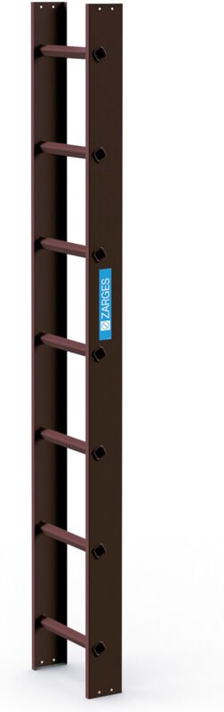 Zarges Dachleiter 7 Sprossen braun