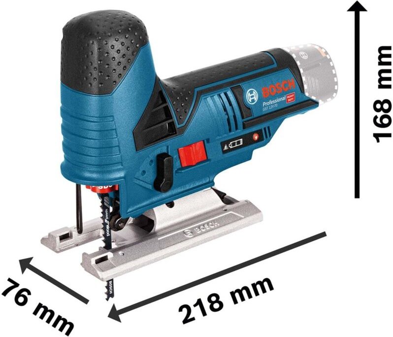 Bosch Akku-Stichsäge GST 12V-70 / 2x 4,0 Ah Akku + Ladegerät im Softbag