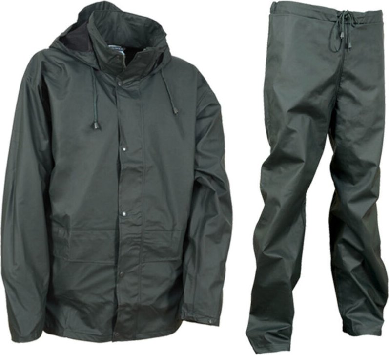 Cofra Regenanzug 2 tlg. 100% Polyester mit PU grün XXXL