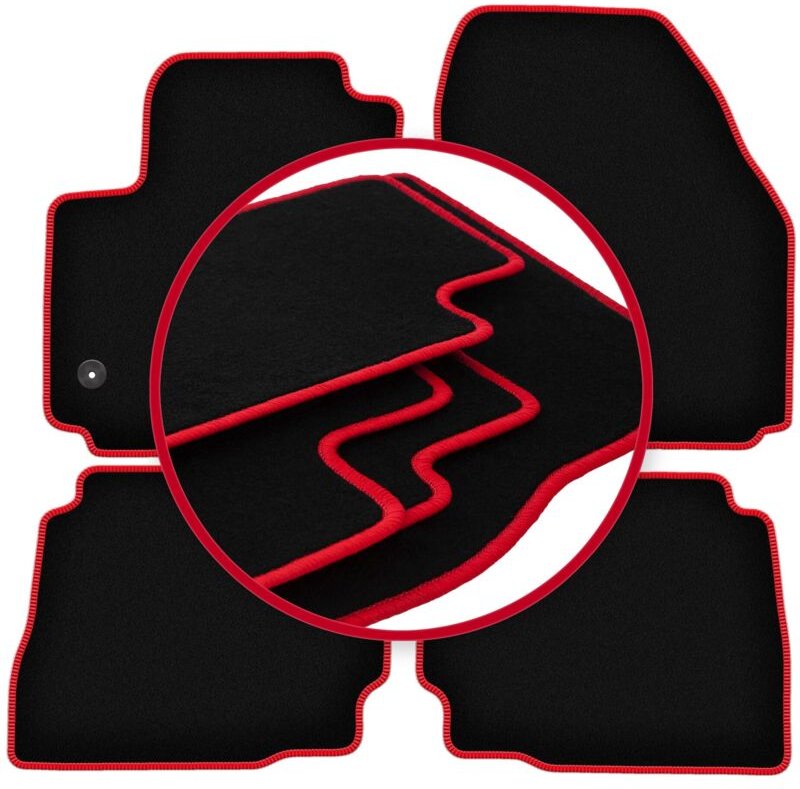 CARLUX-RED Autofußmatten für: Ford Mondeo MK4 Liftback, Limousine, Kombi (2012-2014)