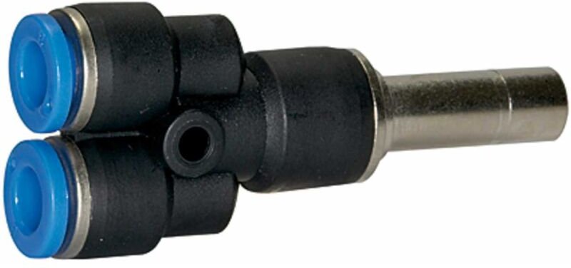 Y-Steckverbindung, Stecknippel 12 mm »Blaue Serie« Schlauch-Ø 10 - Riegler