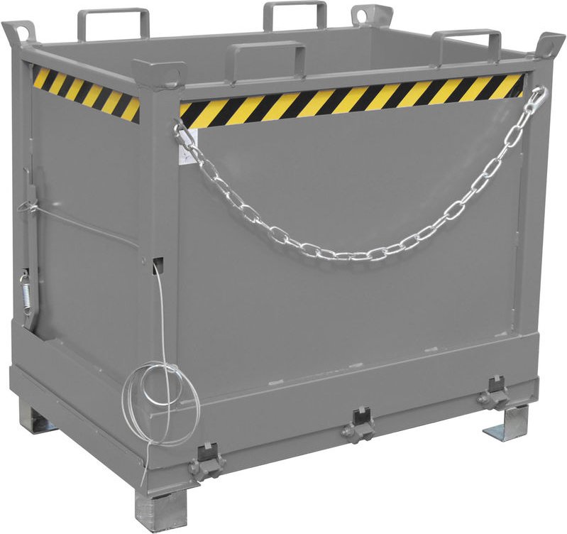 Bauer Klappbodenbehälter FB 750, lackiert, Mausgrau