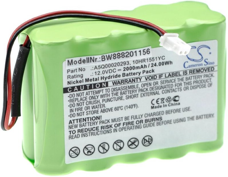 Vhbw - 1x Akku Ersatz für Siemens A5Q00020293, IAB1201-8, 10HR1551YC für Alarmanlage, Alarmsystem (2000 mAh, 12 v, NiMH)