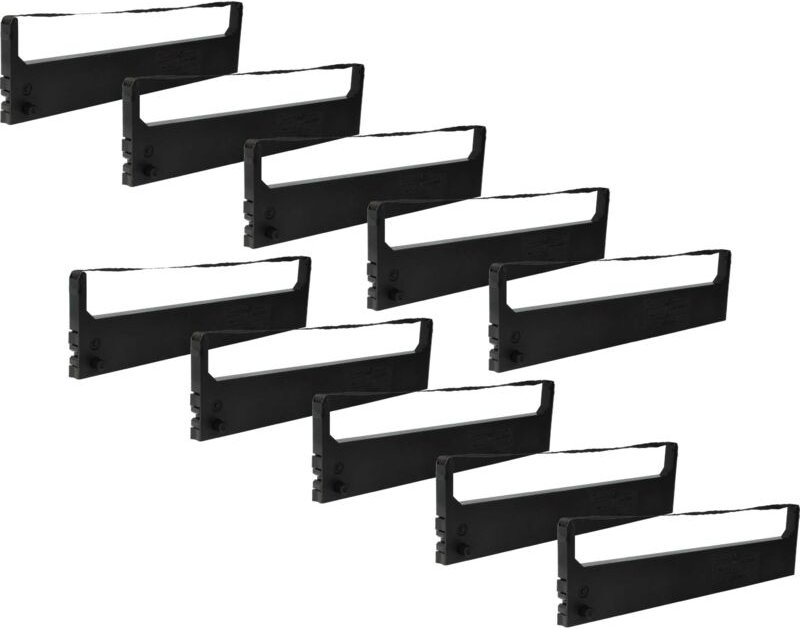 10x Farbband Schriftband kompatibel mit Pitney Bowes lsp 10 Nadeldrucker, Bondrucker - Schwarz - Vhbw