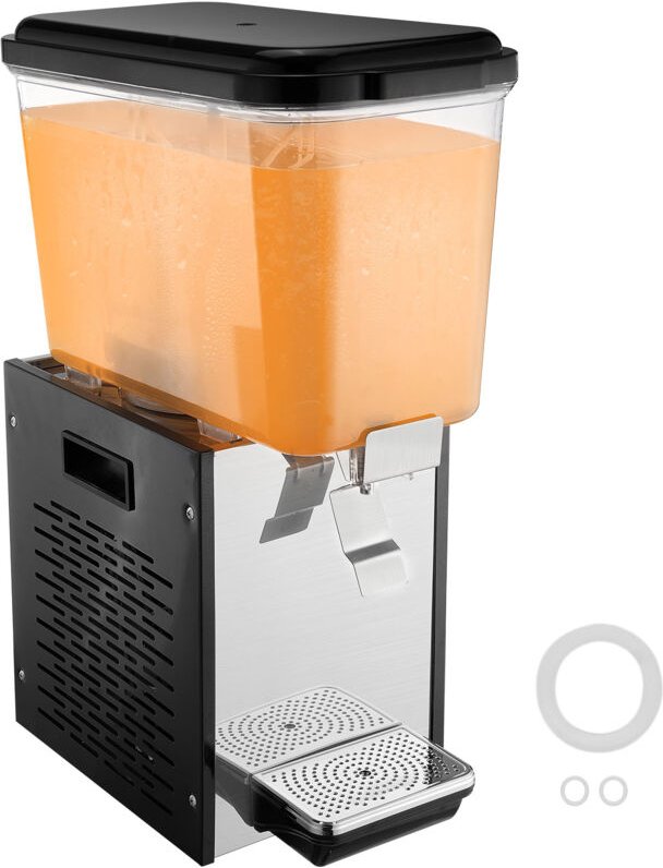 Kommerzieller Getränkespender, 18 l Saftspender, 300 w 304 Edelstahl Eistee-Getränkeautomat, 7–12 °c Kühltemperatur für ...