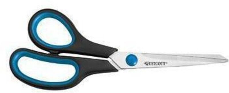 Universalschere Easy Grip 201mm Linkshänder Stahl schwarz/blau